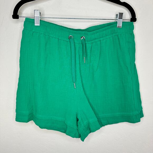 NWOT Amazon Two Piece Long Sleeve Button Down Shirt and Shorts Matching Set Lg - Picture 9 of 16